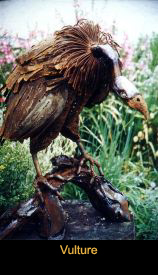 The Ostrich: steel sculpture by Canadian sculptor Hilary Clark Cole.