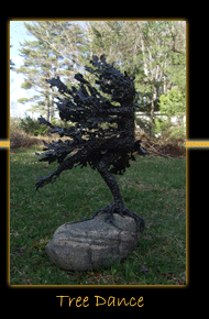 tree dance steel sculpture by canadian sculptor hilary clark cole