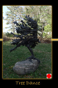 tree dance steel sculpture by canadian sculptor hilary clark cole