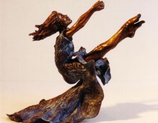 The Swing: limited edition bronze sculptures by Canadian sculptor Hilary Clark Cole.