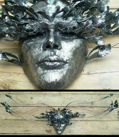 Wingy: steel sculpture by Canadian sculptor Hilary Clark Cole.